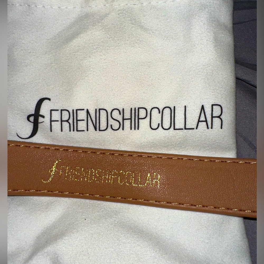 Friendship Dog Collar 
Sparkly Gray and Tan Dog Collar Set - Picture 4 of 6